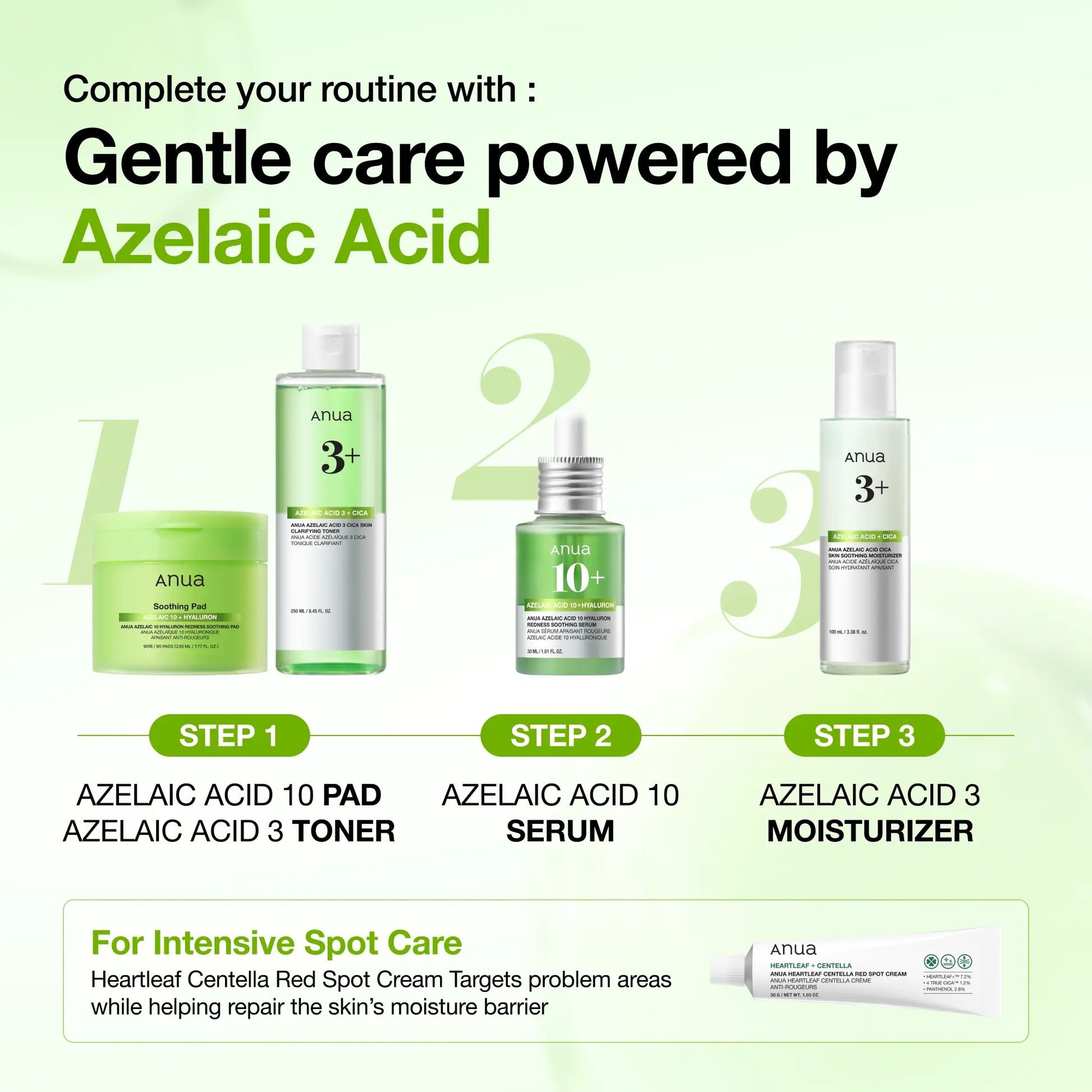 [Anua] Azelaic Acid 10 Hyaluron Redness Soothing Serum 1.01 Fl.Oz.(30Ml)｜Azelaicacid, Hyaluronic Acid, Non-Poreclogging, Korean Skincare, Soothing, Redness, Sensitive Skin, Acne-Prone