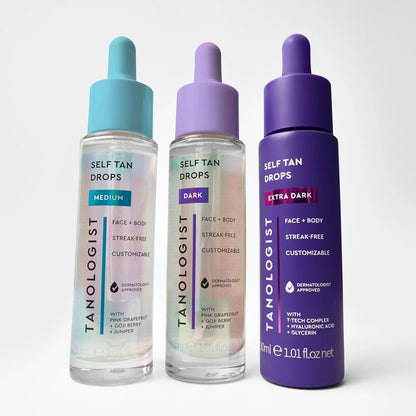 Medium Self-Tan Drops, Face Tanning Drops, 1.01 Fl Oz | Buildable Self-Tanning Glow, Face Self Tanner to Mix with Moisturizer, Bronzing Drops, Streak-Free, Non-Comedogenic