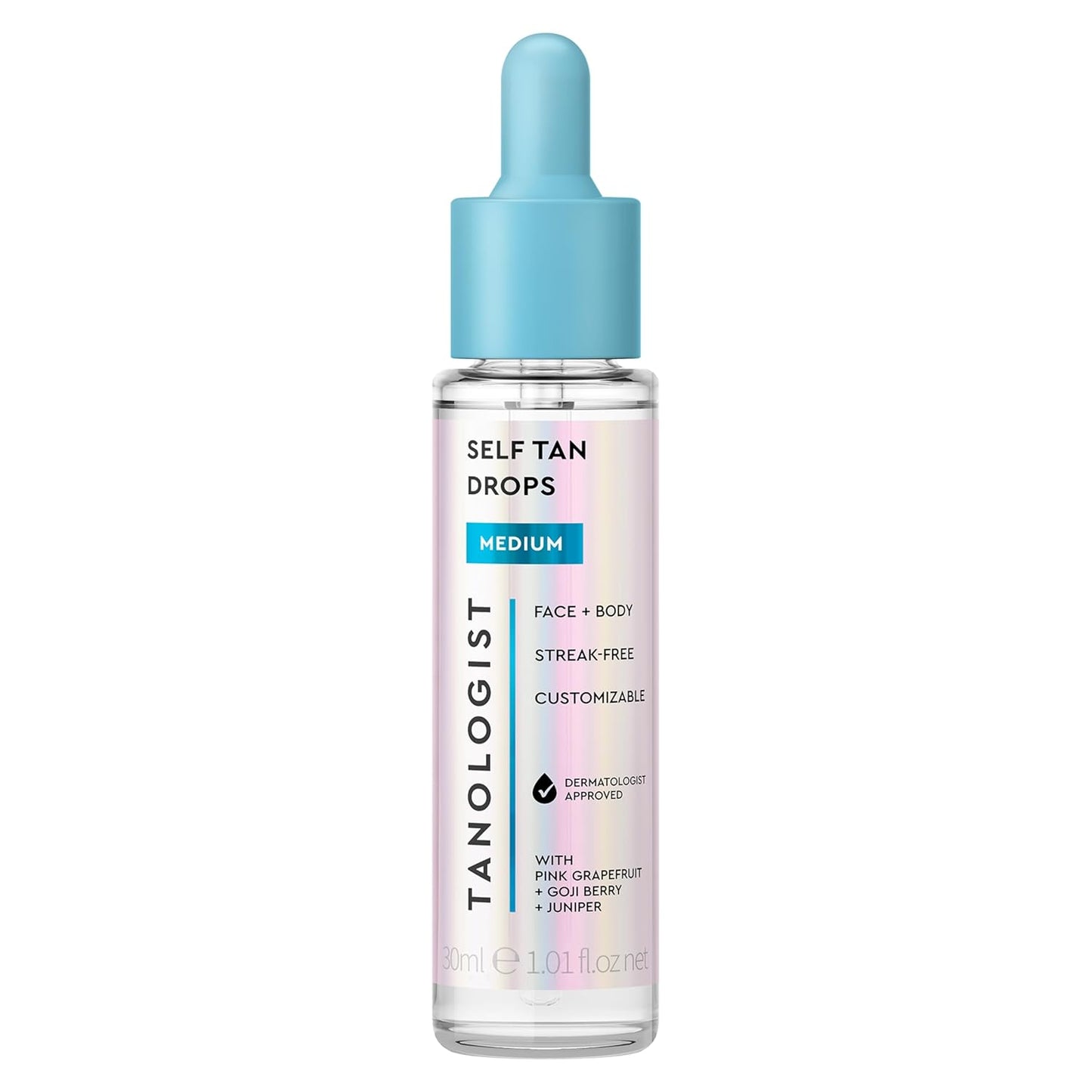 Medium Self-Tan Drops, Face Tanning Drops, 1.01 Fl Oz | Buildable Self-Tanning Glow, Face Self Tanner to Mix with Moisturizer, Bronzing Drops, Streak-Free, Non-Comedogenic