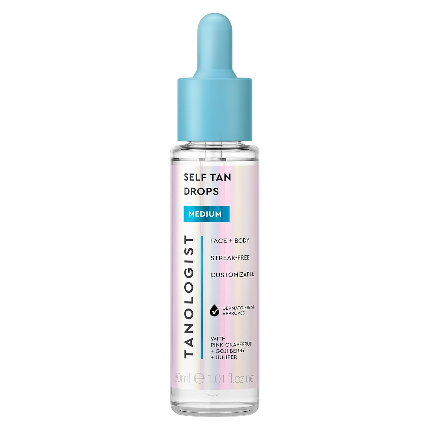 Medium Self-Tan Drops, Face Tanning Drops, 1.01 Fl Oz | Buildable Self-Tanning Glow, Face Self Tanner to Mix with Moisturizer, Bronzing Drops, Streak-Free, Non-Comedogenic