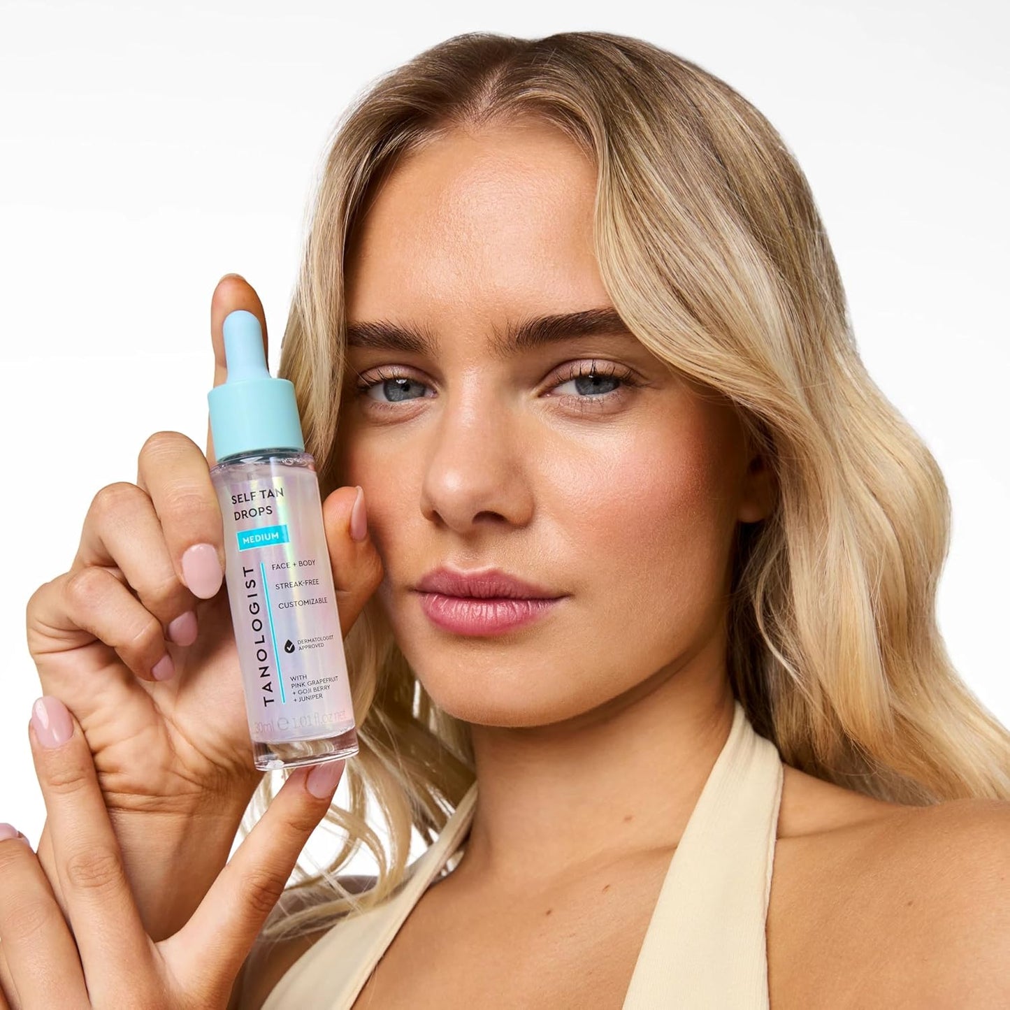 Medium Self-Tan Drops, Face Tanning Drops, 1.01 Fl Oz | Buildable Self-Tanning Glow, Face Self Tanner to Mix with Moisturizer, Bronzing Drops, Streak-Free, Non-Comedogenic